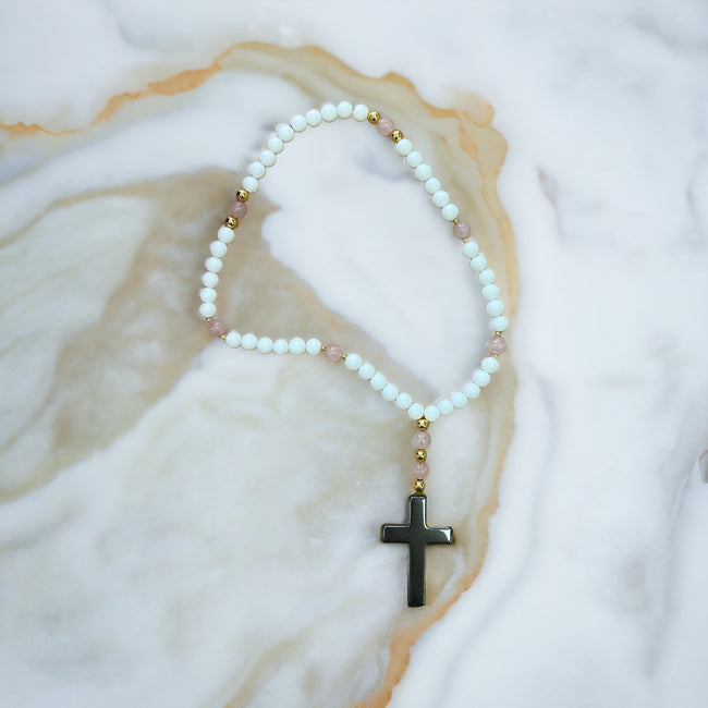 Rose Quartz Car Rosary