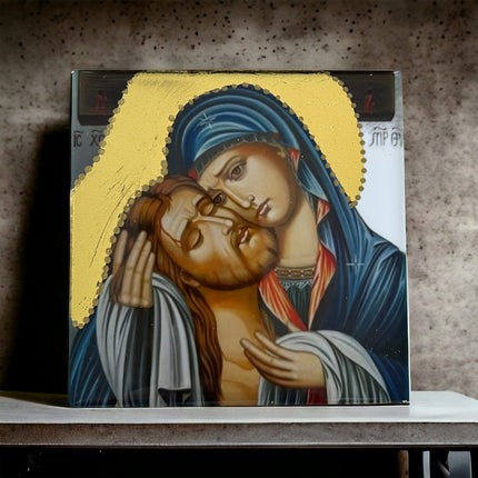 Mother Mary & Jesus Icon Tile