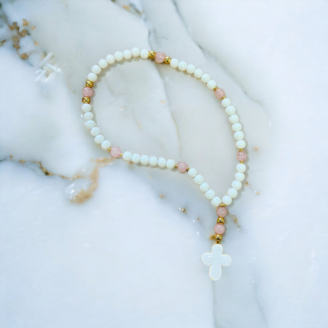 Rose Quartz Car Rosary