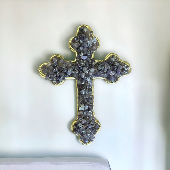 Orthodox Crystal Amethyst Cross
