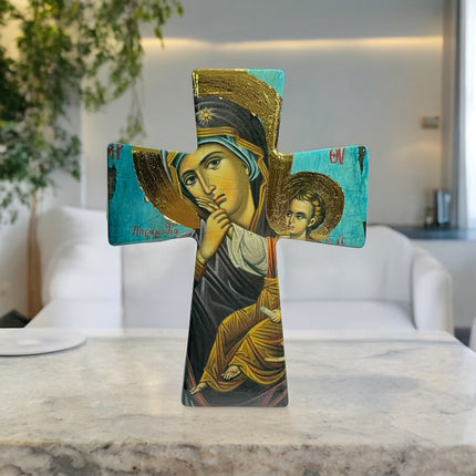 Mother Mary & Infant Jesus Depicted On Ceramic Tile