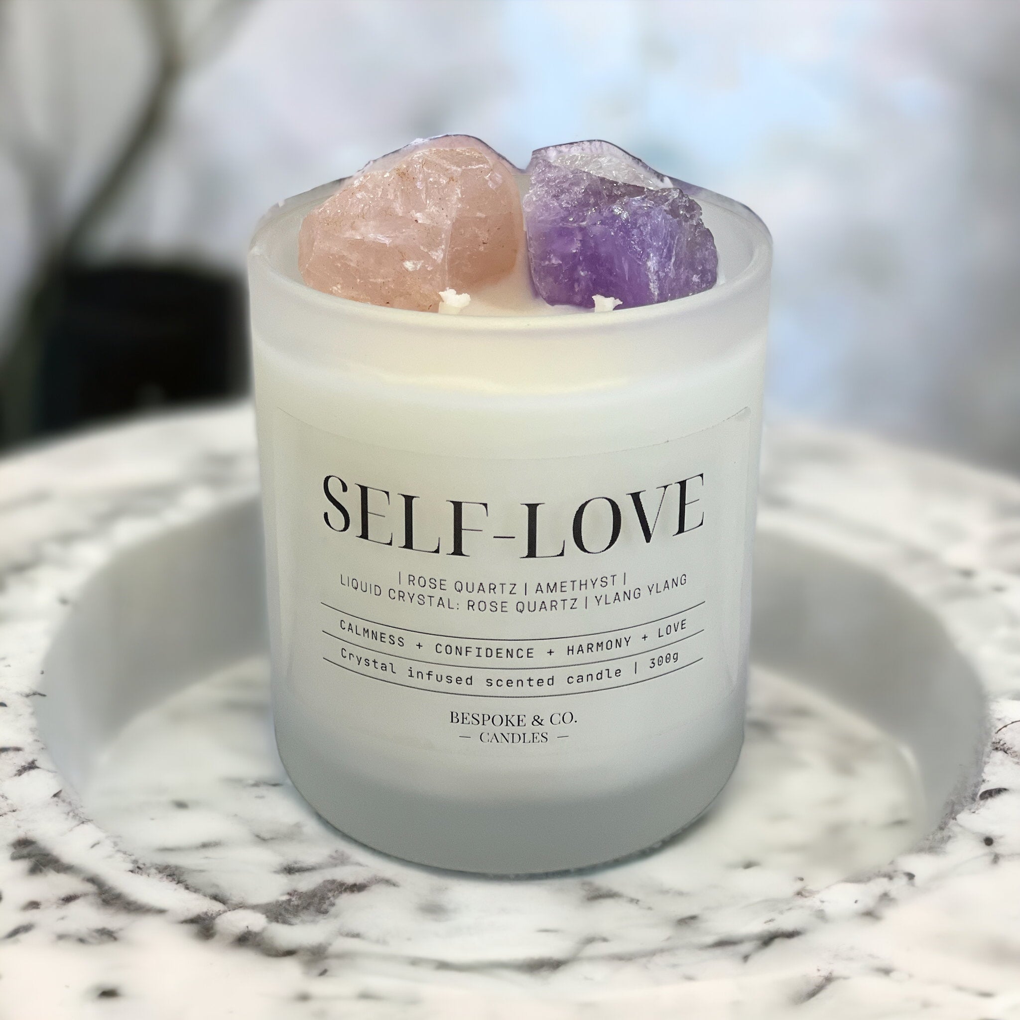 Self-Love Crystal Candle