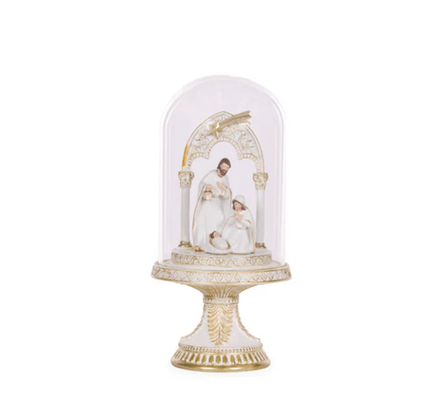 White & Gold Nativity Dome