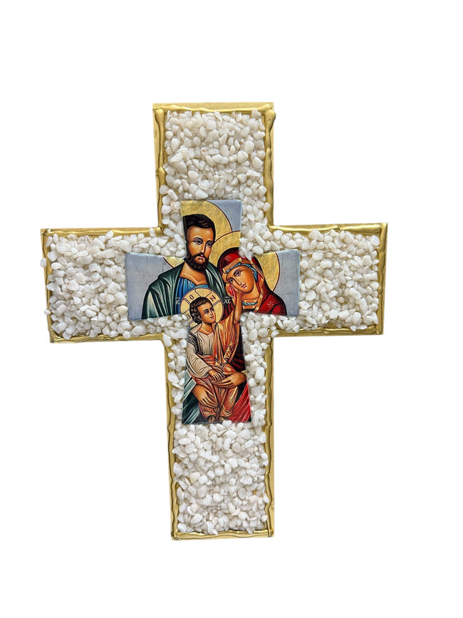 Holy Family Crystal Cross