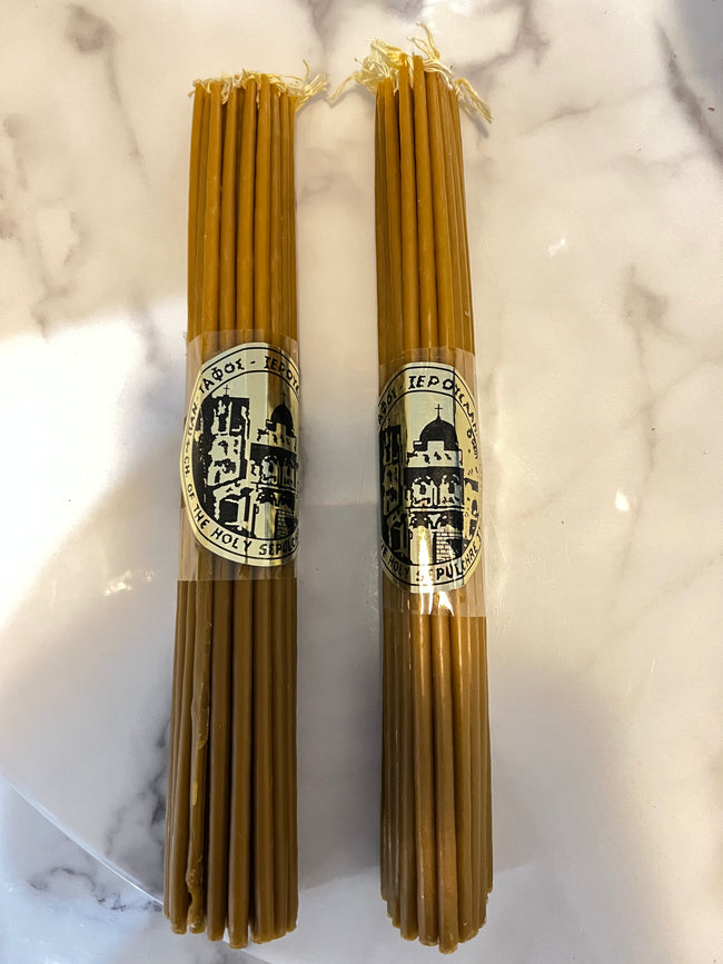 33 Jerusalem bees wax candles