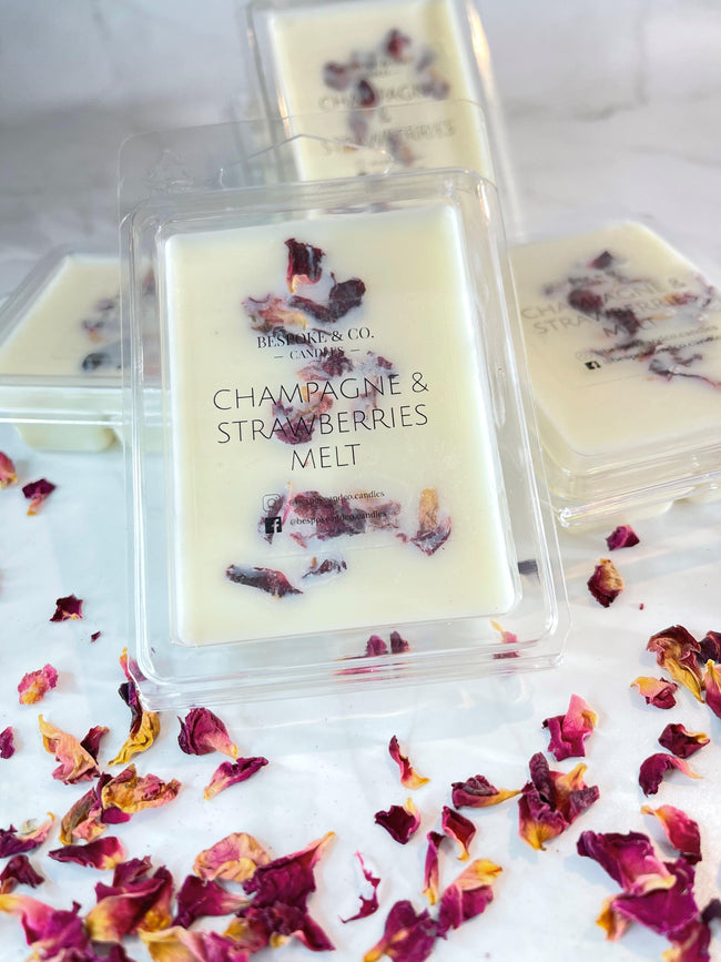 Strawberries & Champagne Melt - Bespoke & Co Candles