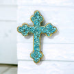 Orthodox Crystal Turquoise Cross