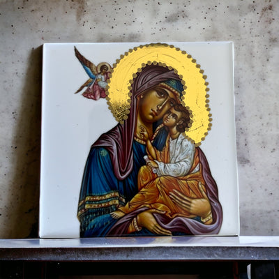 Mother Mary & Jesus Tile Icon