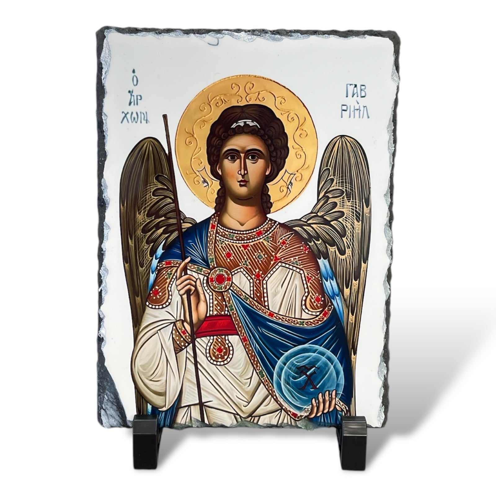 Archangel Gabriel Slate Icon