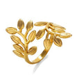 Goddess Athena 18k Gold Leaf Ring