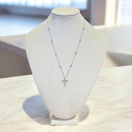 Cross With Station Necklace