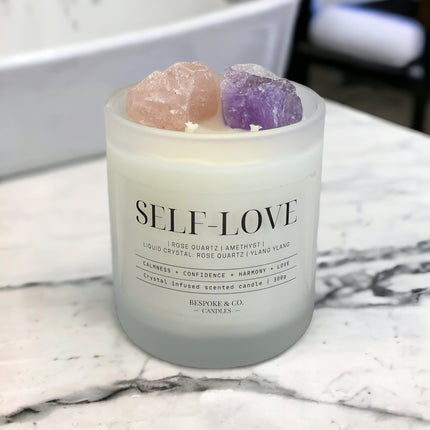 Self-Love Crystal Candle