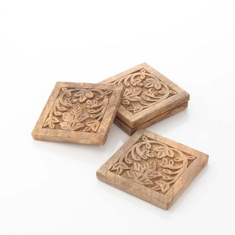 Timber carved Timber Coasters