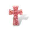Pink Quartz Crystal Cross