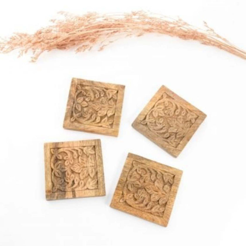 Timber carved Timber Coasters