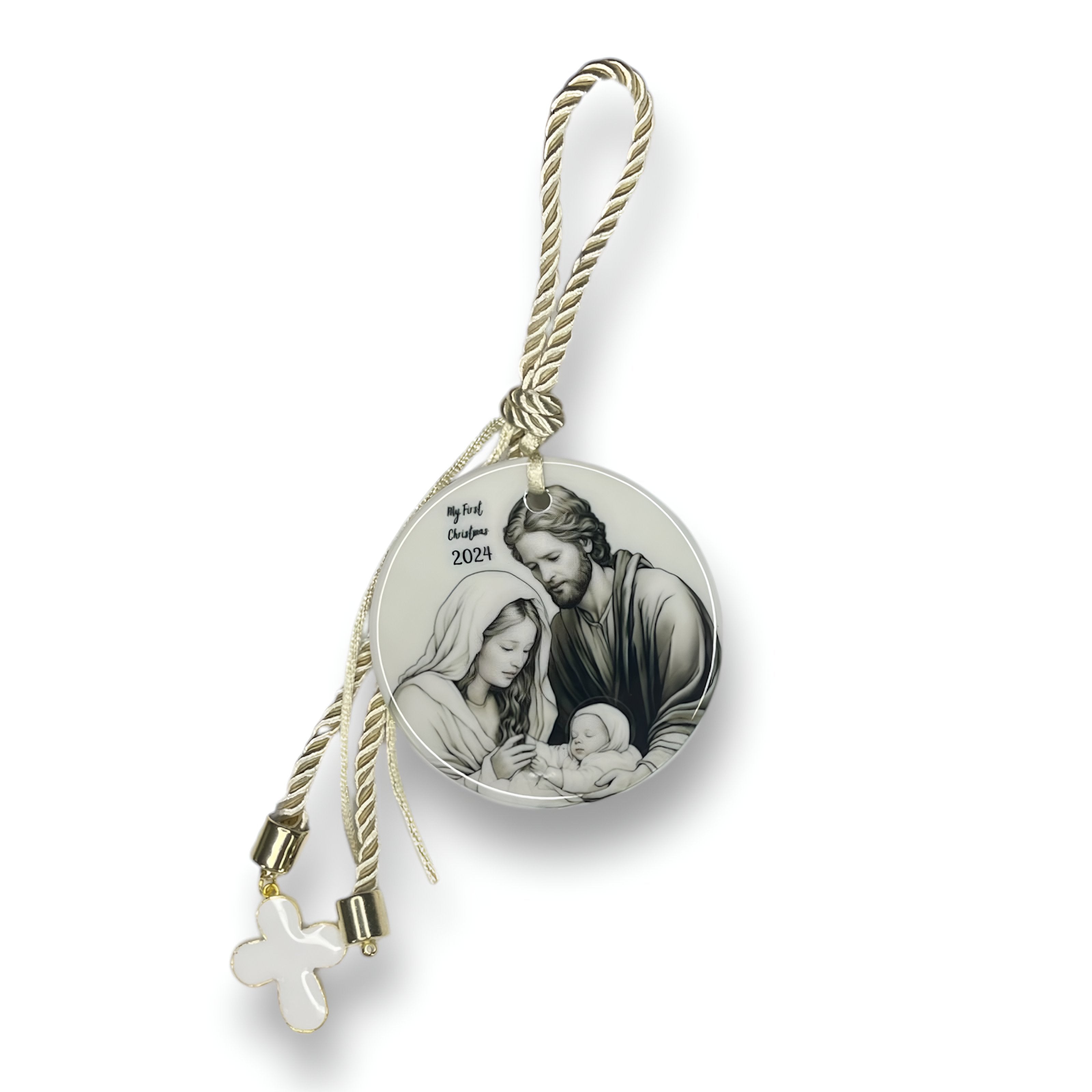 ‘My First Christmas’ Holy Family Ornament