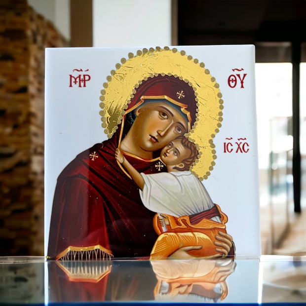 Mother Mary & Jesus Tile Icon