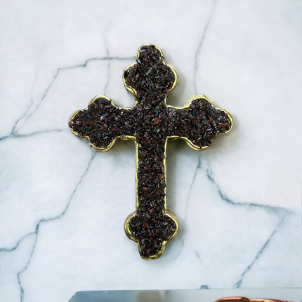 Red Tigers Eye Crystal Cross