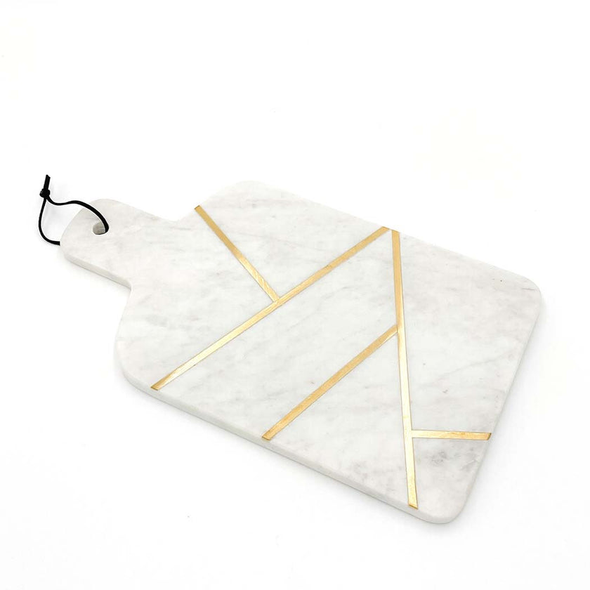 Marble & Brass Cheese Board