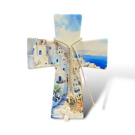 Santorini Ceramic Cross