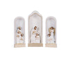 White & Gold Nativity 3 Piece