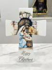 Holy Family On Ceramic Cross