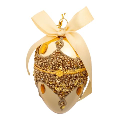 Encrusted Gold Egg Hanging Trinket Box