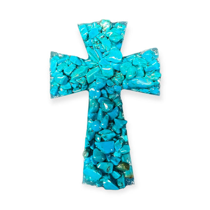 Turquoise Crystal Cross