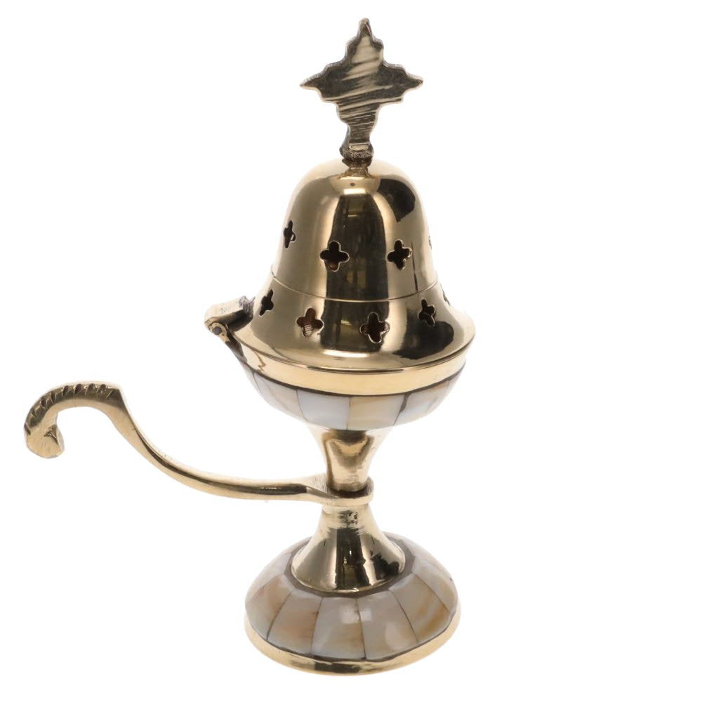 Brass & Mother Of Pearl Incense Burner