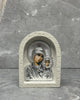 White stone icon of Mother Mary and Jesus, Panagia Kazan