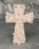 Blush quartz crystal cross