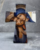 Glykophilousa cross with icon of Mother Mary and Jesus