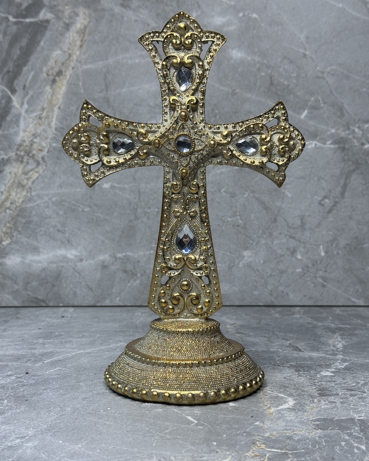 Jewelled standing cross