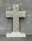White stone chip standing cross