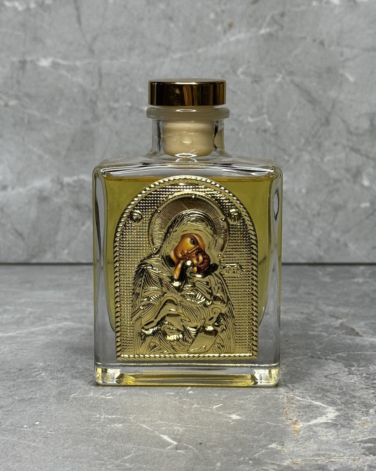 Frankincense room diffuser with Orthodox Glykophilousa icon of Mother Mary and Jesus