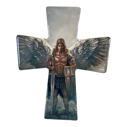 Archangel Michael Depicted On Cross