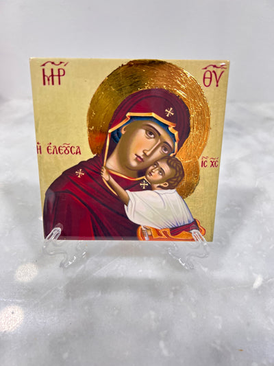 Mother Mary & Jesus Depicted On Tile