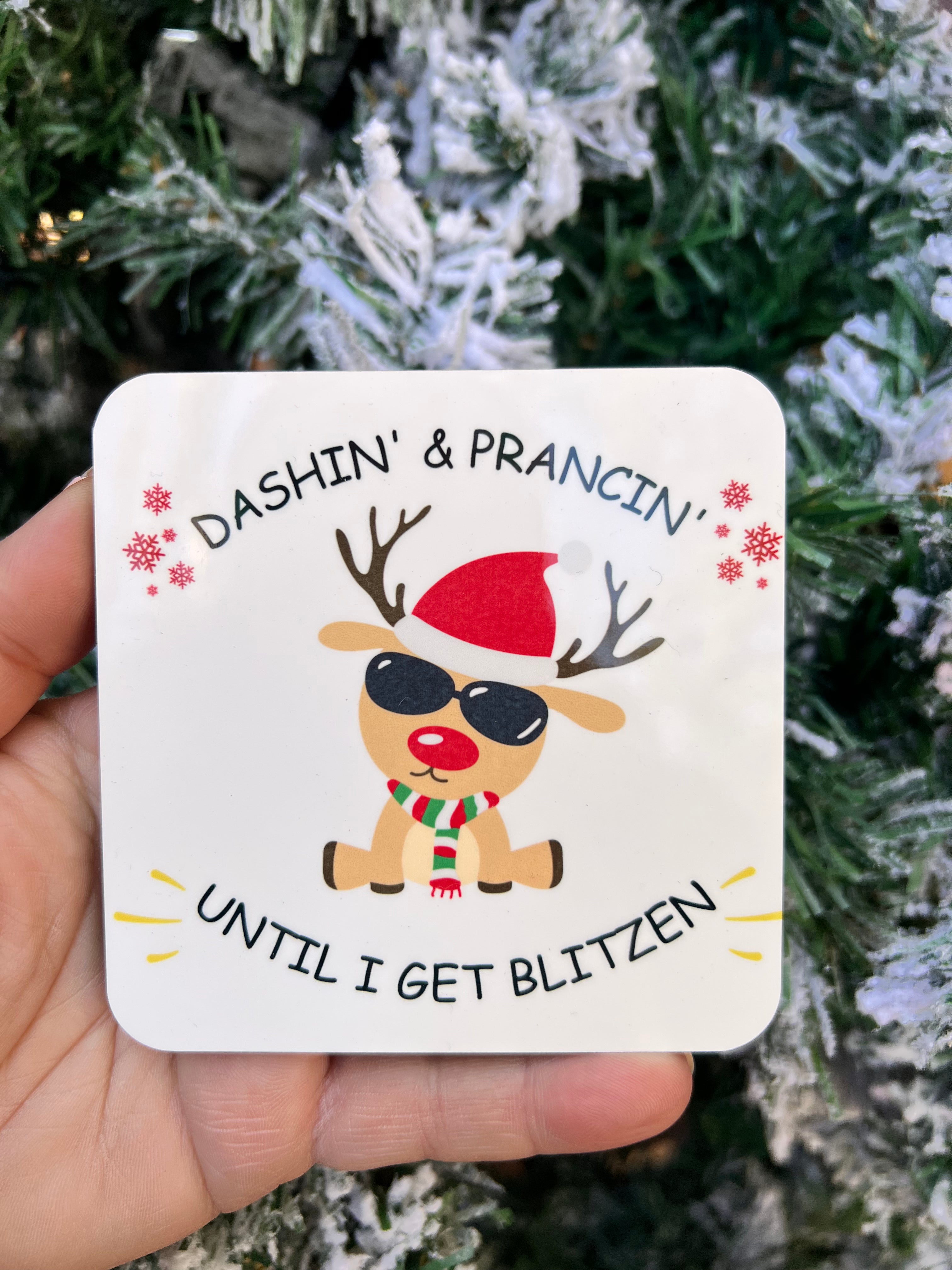 Cheeky Christmas Coaster