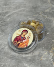 Mother Mary incense in a ceramic pot
