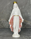 Mother Mary statue in rose quartz