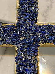 Lapis Lazuli Crystal Cross
