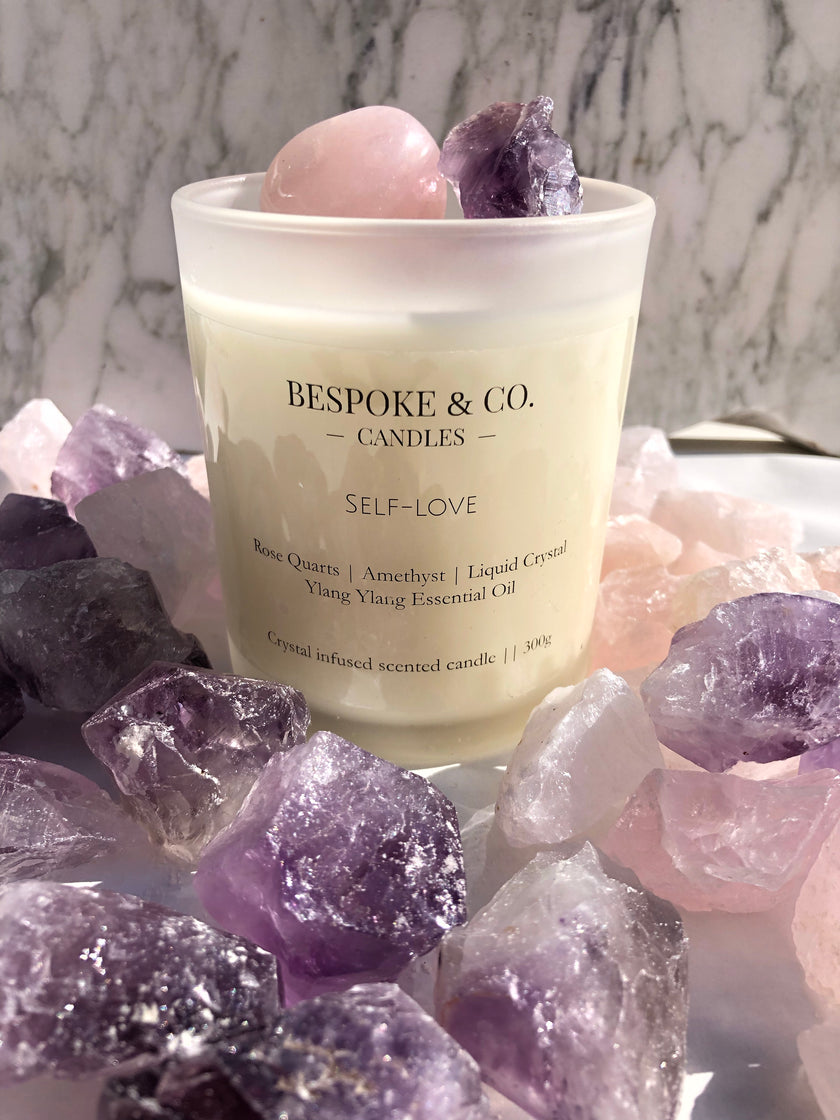 Self-Love Crystal Candle