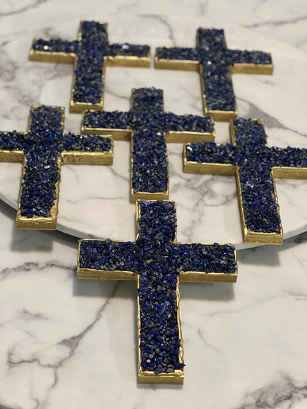 Lapis Lazuli Crystal Cross