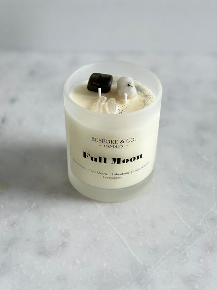 Full Moon Crystal Candle