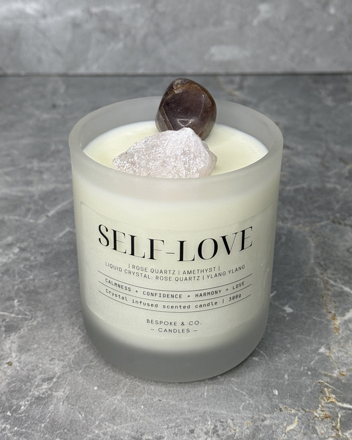 Self-Love Crystal Candle