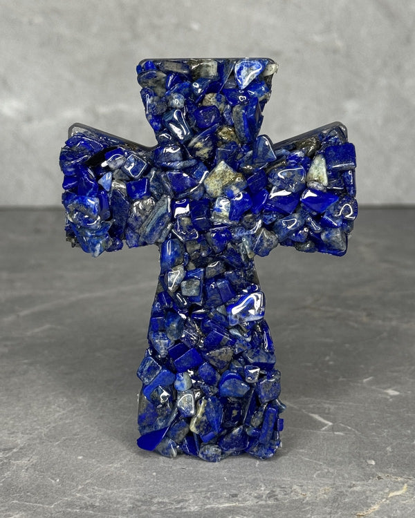 Lapis Lazuli Crystal Cross