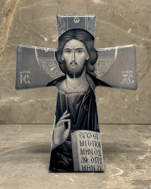 Christ Pantocrator ceramic cross by Bespoke & Co