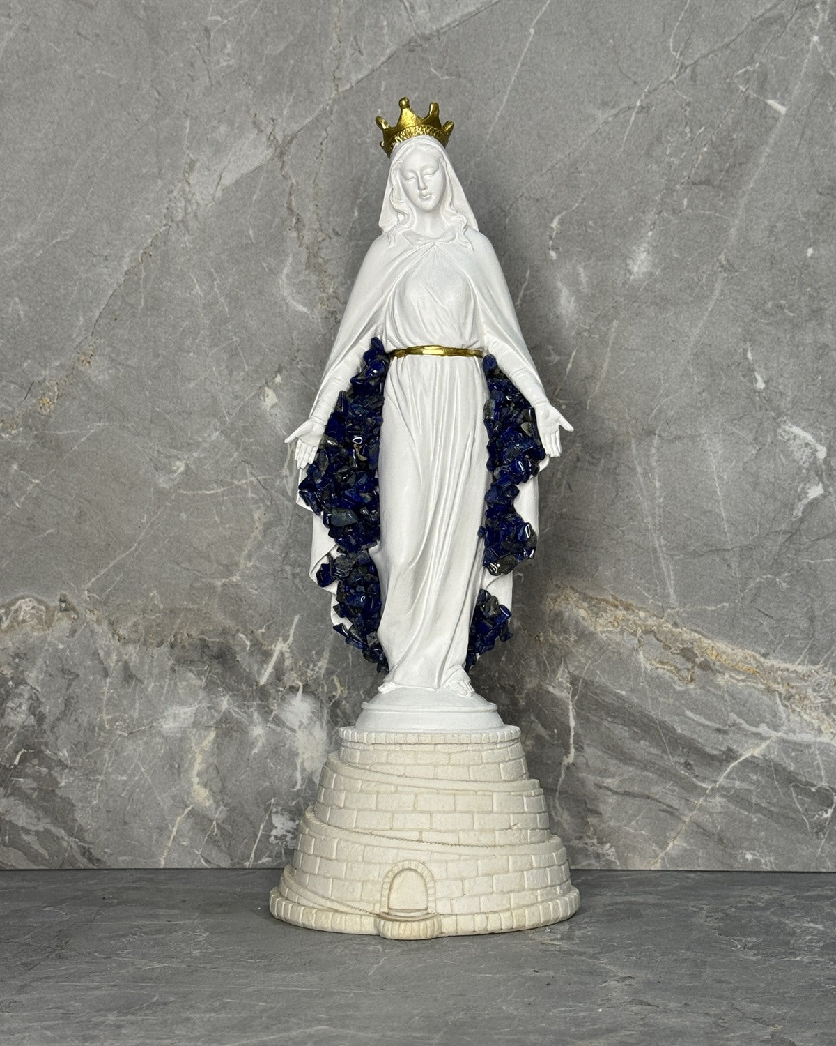 Mother Mary With Lapis Lazuli Crystal