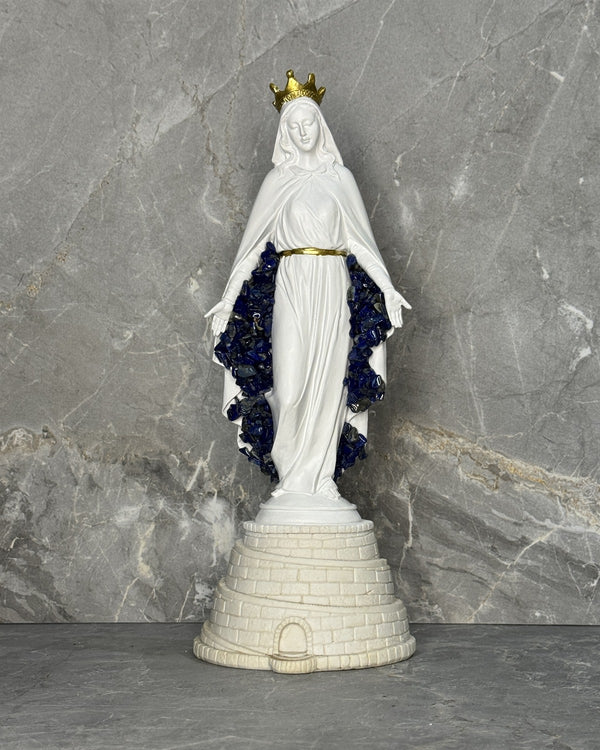 Mother Mary With Lapis Lazuli Crystal