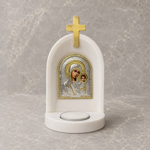 Mother Mary and Jesus Catholic Candle Altar